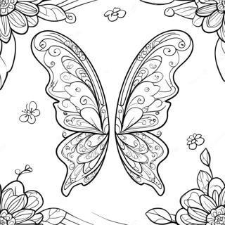 Pagina De Colorat Cu Aripi De Zana Eleganta 14797 3237