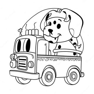 Pagini De Colorat Cu Camion De Pompieri Dragut Si Un Dalmatian 14989-3270