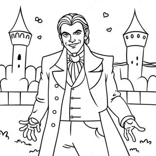 Pagini De Colorat Cu Un Vampir Infricosator Intr Un Castel 15087 3298