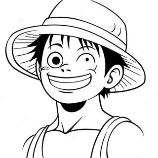 Luffy Cu Palarie Din Paie Pagina De Colorat 15799-3447