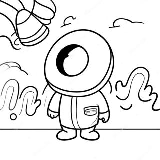 Pagina De Colorat Cu Impostorul Among Us Sneaking 1724-188