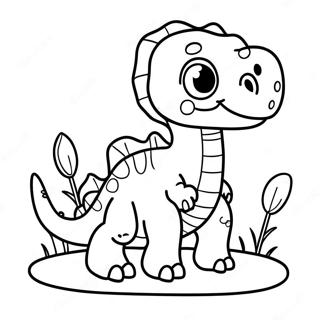 Dinozaur Dulce Pagina De Colorat 17261 3775