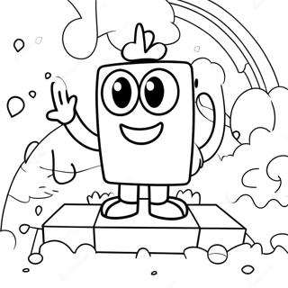 Numerele Blocuri Intr Un Curcubeu Pagina De Colorat 17531-3838