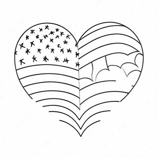 Steagul American Intr Un Inima Pagina De Colorat 19080-4174