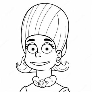 Pagini De Colorat Cu Marge Simpson Cu Parul Albastru 19447-4246