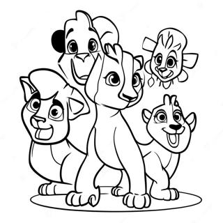 Pagini De Colorat Cu Aventurile Jucause Ale Leului Gardian 19728-4317