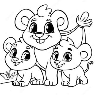 Pagini De Colorat Cu Aventurile Jucause Ale Leului Gardian 19728-4319