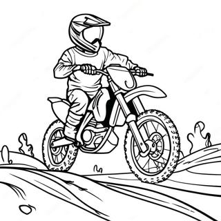 Motocicleta Off Road Pe Un Traseu Murdar Pagina De Colorat 20179-4416