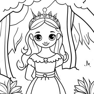 Pagini De Colorat Cu Printesa Magica In Padure Fermecata 2087-2081