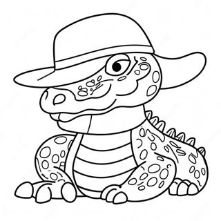 Pagini De Colorat Cu Crocodil Cu Palarie 21971-4797