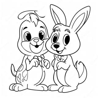 Pagina De Colorat Cu Animale Disney Jucause In Costume De Paste 22669-4957