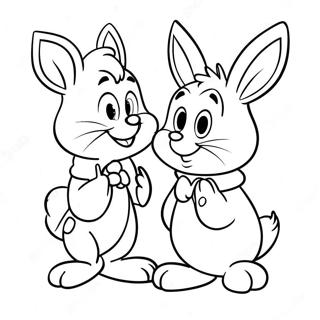 Pagina De Colorat Cu Animale Disney Jucause In Costume De Paste 22669-4959