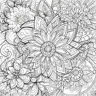 Pagina De Colorat Cu Modele Delicate De Mandala 22750-4977