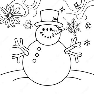 Omul De Zapada Cu Fulgi De Zapada Care Cad 22851-4997