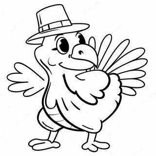 Curcan De Desene Animate Dansand Desen De Colorat 23597-5159