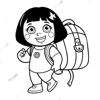 Dora Exploratoarea Cu Rucsac Pagina De Colorat 24532-5345