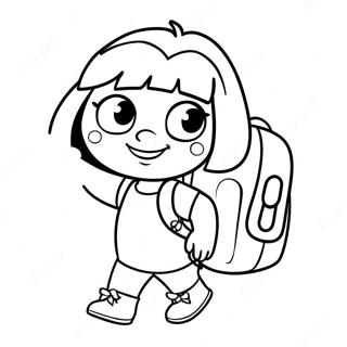 Dora Exploratoarea Cu Rucsac Pagina De Colorat 24532-5347