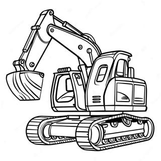 Excavator Greu Desen De Colorat 25253-5502