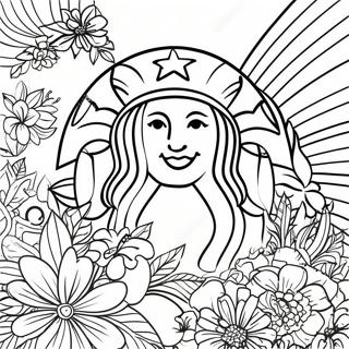 Pagina De Colorat Cu Cana De Cafea Starbucks 25523-5563