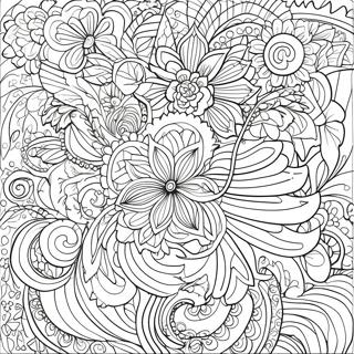 Pagina De Colorat Tatuaj Floral Complicat 28045-6098