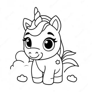 Desen De Colorat Cu Unicorn Chibi Dragut 29204-6353