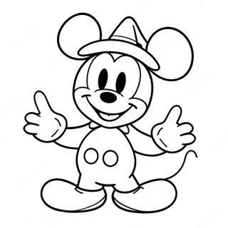 Mickey Mouse In Costum De Halloween Pagina De Colorat 30216-6576