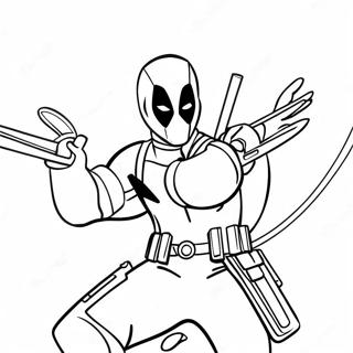 Deadpool Desene De Colorat