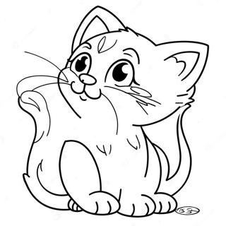 Pagini De Colorat Cu O Pisicuta Jucausa 3093 1377
