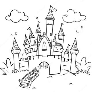 Pagina De Colorat Cu Castelul Fantezist 31187-6806