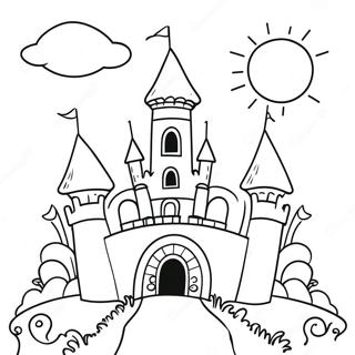 Pagina De Colorat Cu Castelul Fantezist 31187-6808