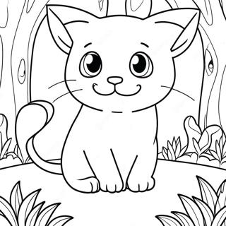 Pagina De Colorat Cu Mew In Padurea Magica 31279-6821