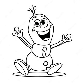 Olaf Fericit Dansand Pagina De Colorat 31923 6968