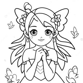 Pagini De Colorat Cu O Zana Anime Magica 3195 2286