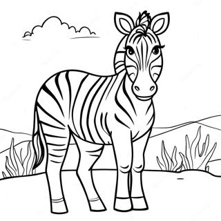 Zebra Africana Majestica In Savana Pagina De Colorat 32020-6979
