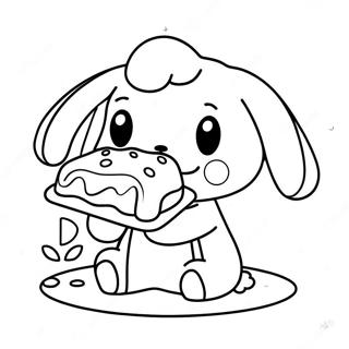 Cinnamoroll Mancand Un Desert Desen De Colorat 3293-1434