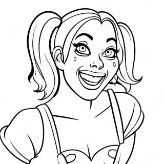 Harley Quinn Razand Maniacal Pagina De Colorat 33263-7262