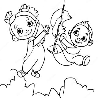 Pagini De Colorat Cu Acrobati Veseli In Actiune 33540-7330