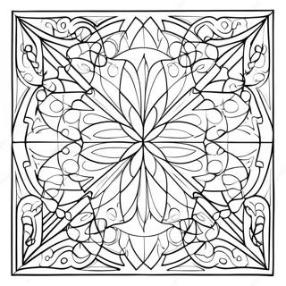 Pagini De Colorat Cu Modele Geometrice Din Sticla Colorata 33716-7362