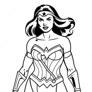 Pagini De Colorat Cu Wonder Woman In Costumul Ei Clasic 33797-7380