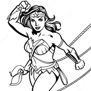 Wonder Woman Cu Lesa Ei A Adevarului Desen De Colorat 33799-7387