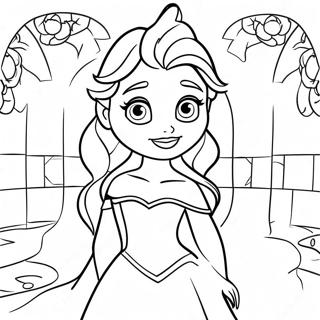 Elsa Intr Un Castel Magic Desen De Colorat 3387-2210