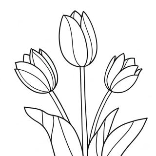 Lalea Realista In Floare Desen De Colorat 33890 7411