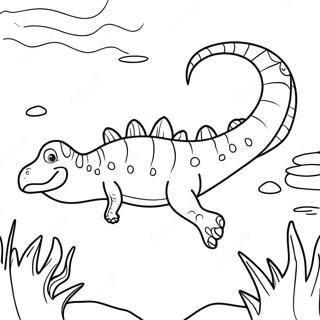 Pagini De Colorat Cu Spinosaurus Inotand 34881 7621