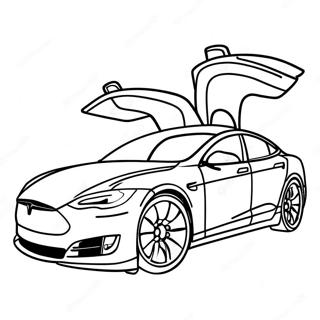 Tesla Model S Pagina De Colorat 35789-7814