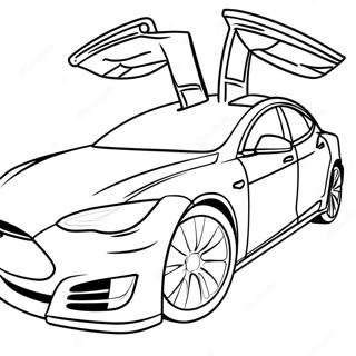 Tesla Model S Pagina De Colorat 35789-7816