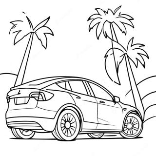 Tesla Model Y Pagina De Colorat A Crossover Ului 35792 7828