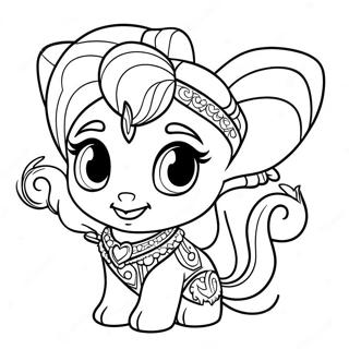 Shimmer Și Shine Aventură Magică Pagină De Colorat Desene De Colorat