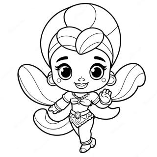 Shimmer Și Shine Genie Strălucitor Pagină De Colorat Desene De Colorat