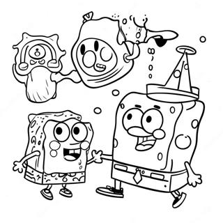 Pagini De Colorat Cu Spongebob Si Prietenii 3661-362