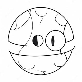 Coloreaza Un Pokeball Dragut Cu Fata Zambitoare 36786-8038